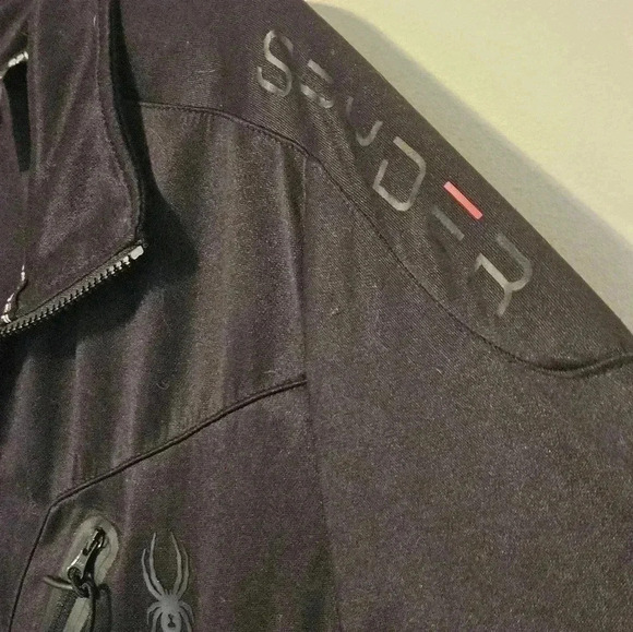 Spyder Active Pro Web Full Zip Nylon Jacket Black XL Long Sleeve - Picture 8 of 11
